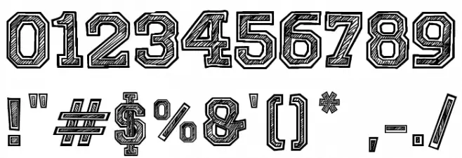 Sketch College Font OTHER CHARS