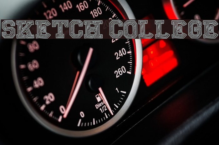 Sketch College Font examples