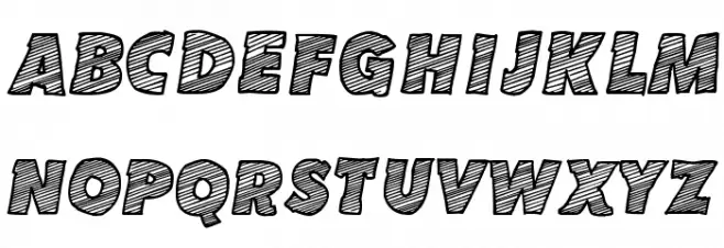 Sketch Coursive Fuentes MAYÚSCULAS