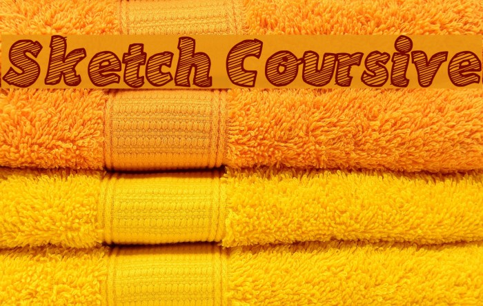 Sketch Coursive Font examples