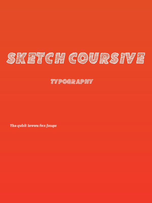 Sketch Coursive Poster