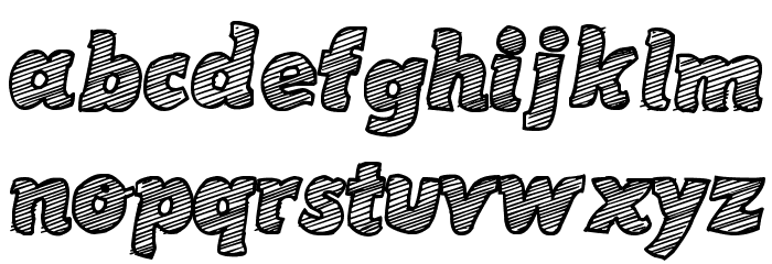 Sketch Coursive Font LOWERCASE