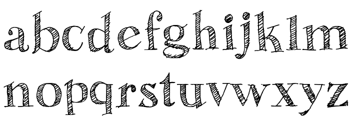 Sketch Fine Serif Font LOWERCASE