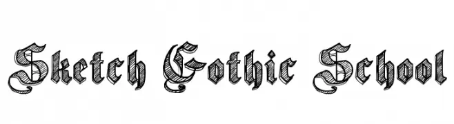 Sketch Gothic School  les polices de caractères gratuit tlcharger