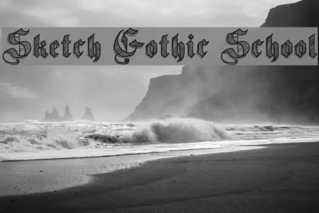 Sketch Gothic School Font examples