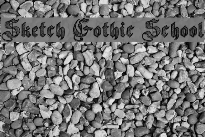 Sketch Gothic School Font examples