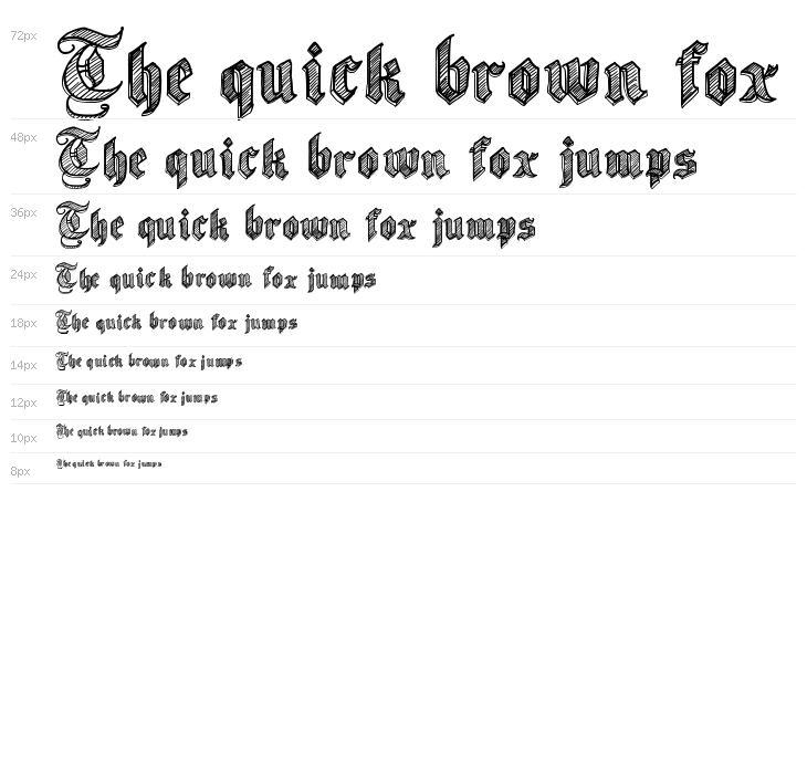 Sketch Gothic School Waterfall