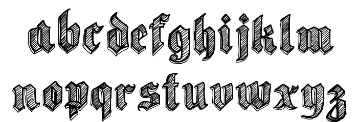 Sketch Gothic School Font LOWERCASE