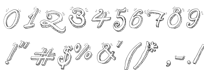 Sketch Handwriting Font OTHER CHARS