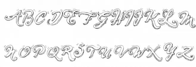 Sketch Handwriting फ़ॉन्ट अपरकेस
