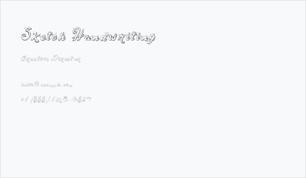 Sketch Handwriting Business Card
