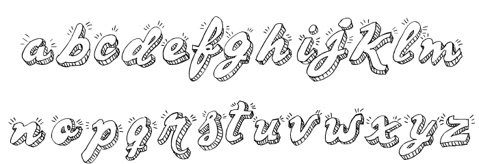 Sketch Handwriting Font LOWERCASE