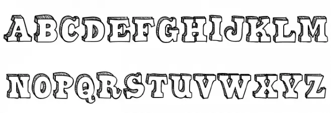 Sketch Match फ़ॉन्ट अपरकेस