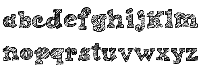 Sketch Nice Font LOWERCASE