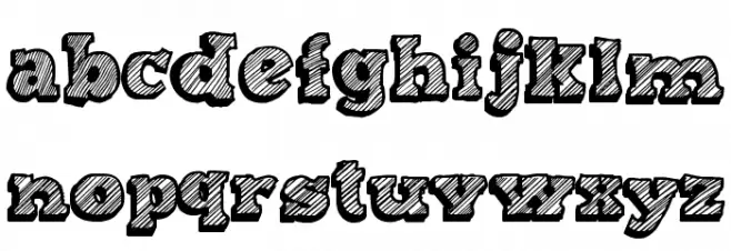 Sketch Nothing フォント 小文字