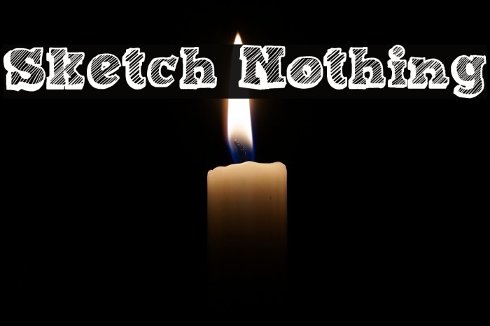 Sketch Nothing フォント examples