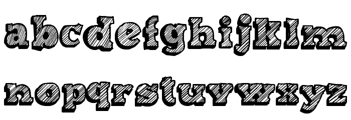 Sketch Nothing フォント 小文字