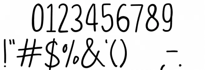 Sketch Paper Font OTHER CHARS