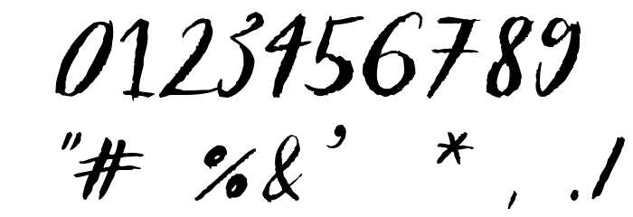Sketch ScriptRegular Font OTHER CHARS