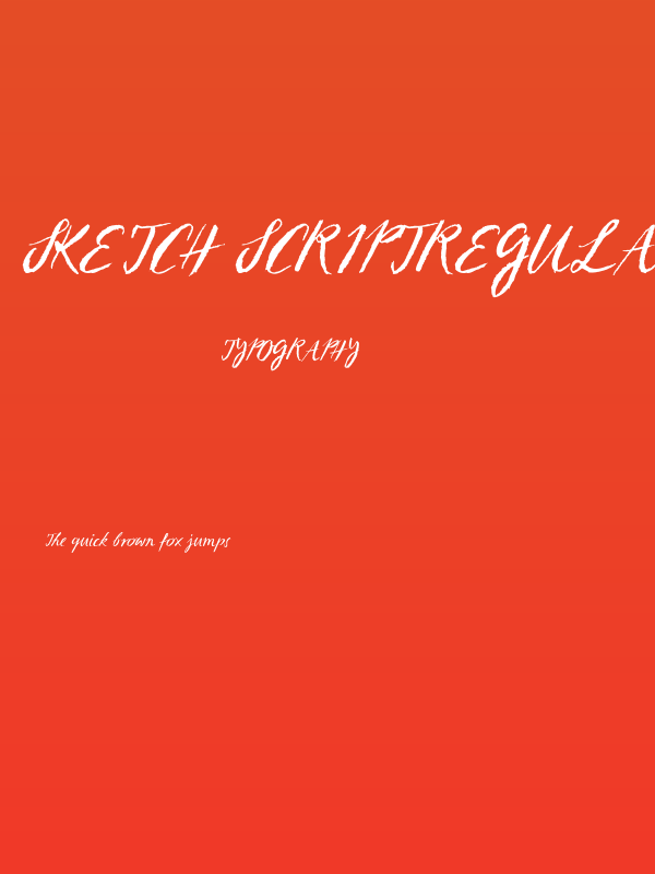 Sketch ScriptRegular Poster