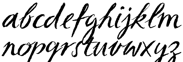 Sketch ScriptRegular Font LOWERCASE