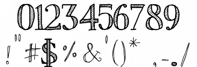 Sketch Serif Font OTHER CHARS