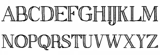 Sketch Serif फ़ॉन्ट अपरकेस