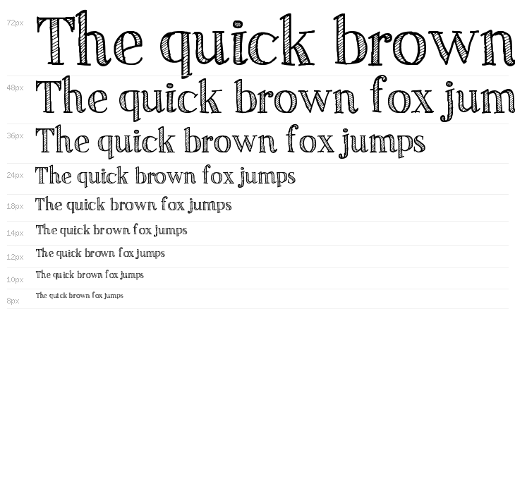 Sketch Serif Waterfall