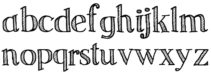 Sketch Serif Font LOWERCASE