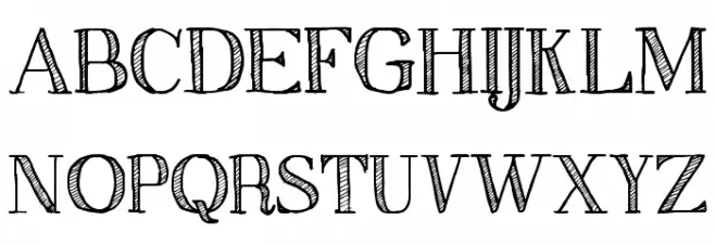 Sketch Serif フォント 大文字