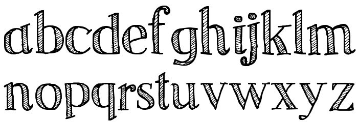 Sketch Serif Font LOWERCASE