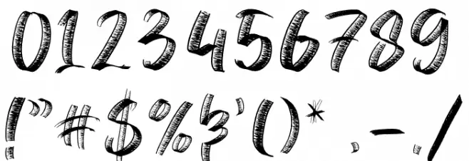 Sketch Time Regular Font OTHER CHARS