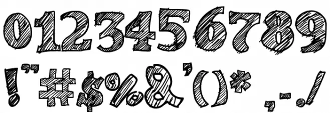 Sketch Toska Font OTHER CHARS