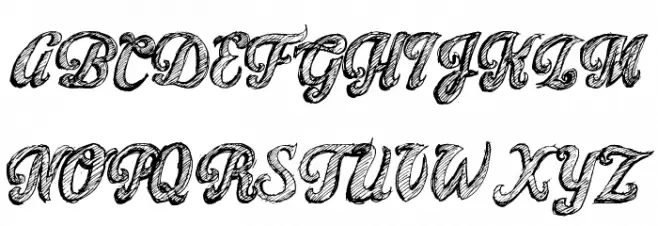 Sketch Toska Шрифта ВЕРХНИЙ