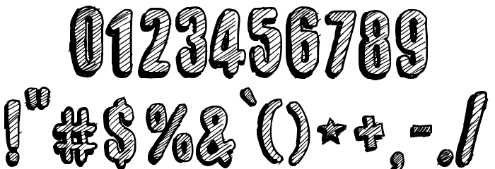 Sketch Wall 1 Font OTHER CHARS