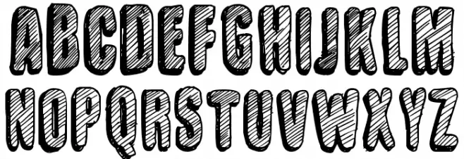 Sketch Wall 1 خط أحرف كبيرة