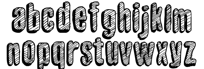 Sketch Wall 1 Font LOWERCASE
