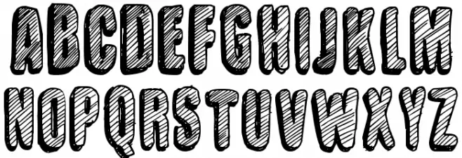 Sketch Wall फ़ॉन्ट अपरकेस