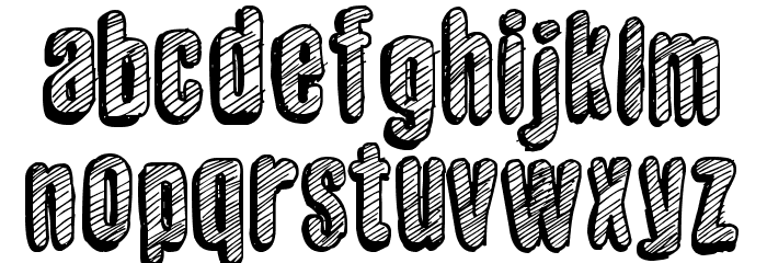 Sketch Wall Font LOWERCASE