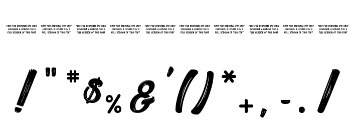 Sketch Font OTHER CHARS