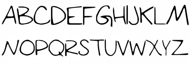 Sketch Schriftart Groß