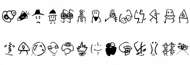 SketchBats Medium خط أحرف كبيرة