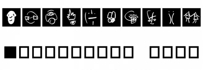 SketchBats invers Font OTHER CHARS