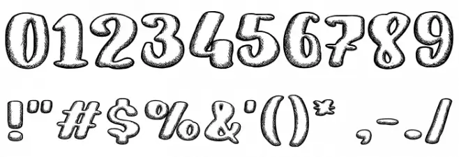 SketchBego Font OTHER CHARS