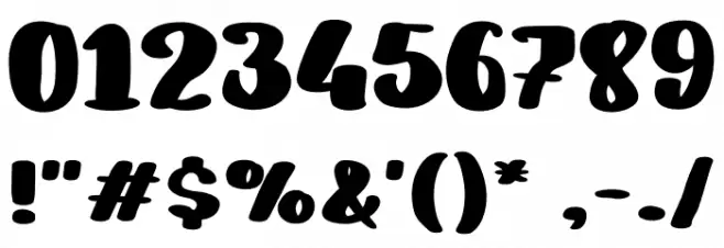 SketchBegoFill Font OTHER CHARS