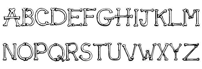 SketchBones Polices AUTRES CHARS