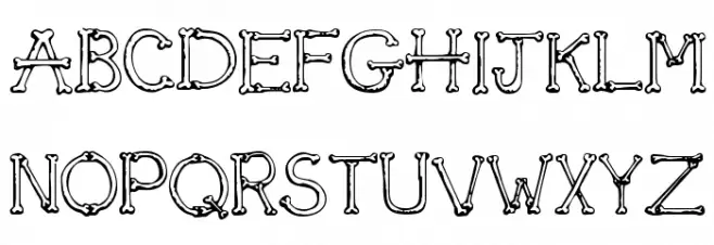SketchBones Fonte MAIÚSCULAS