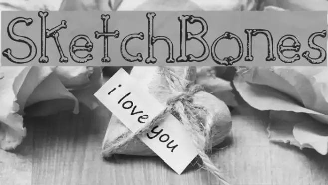 SketchBones Font examples