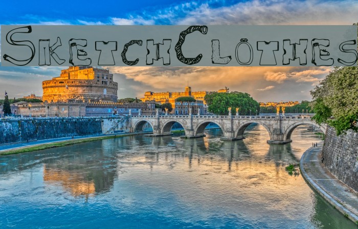 SketchClothes Font examples