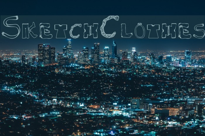 SketchClothes Font examples